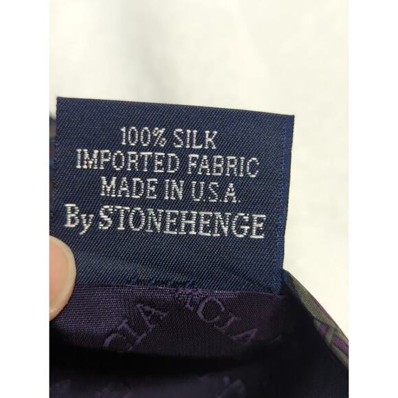 J. Garcia Neck Tie 100% Silk Curves and Lines Collection Ten Geometric Swirl - Picture 4 of 6